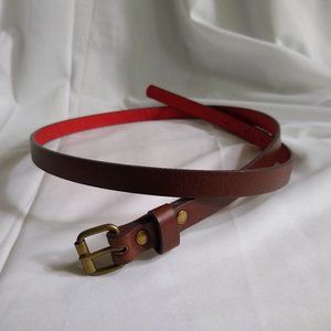 NEW Target brand faux leather dark brown belt